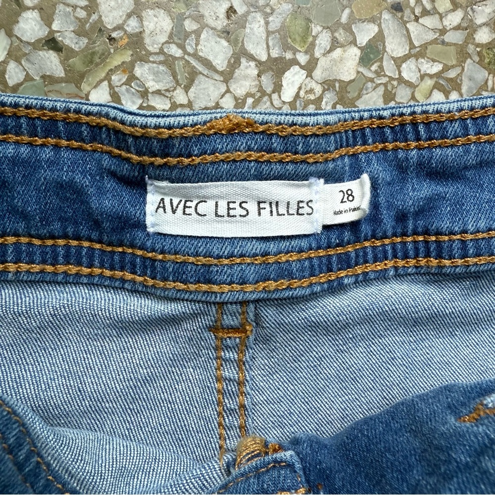 Avec Les Filles Wide Leg High Rise Jeans (Size 28) - Picture 2 of 9